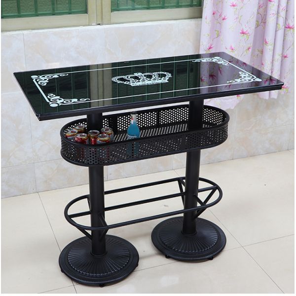 Home Restaurant Counters for Sale Design Rectangle Metal Chair Wood Bar Counter