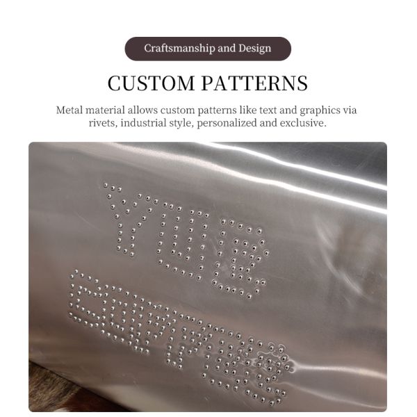 Nidea #8630 High End Aluminum Antique Industrial Coffee Table with Handmade Durable Design for Living Room Furniture