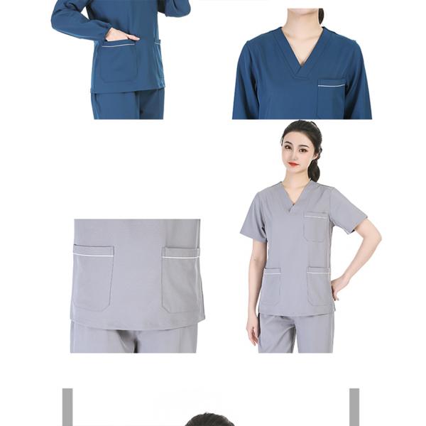 Медицинские скрабы из полиэстерового спандекса для женщин и мужчин в модном дизайне