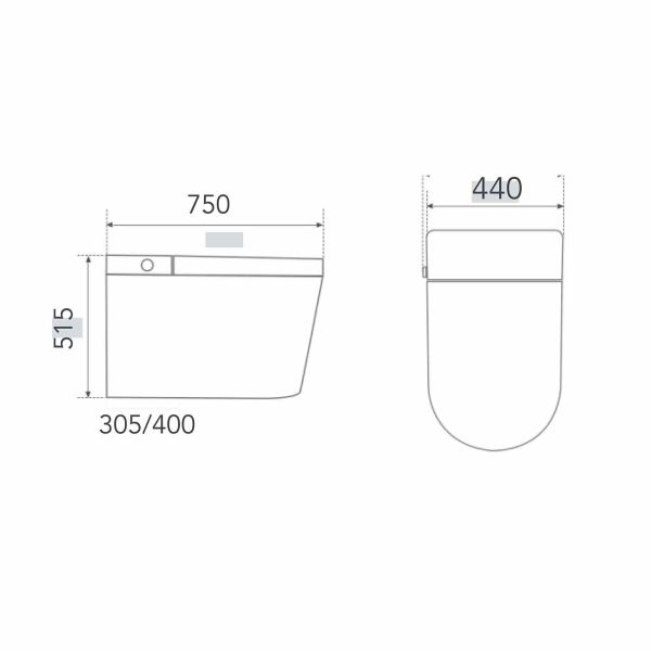 Water Efficient Modern Smart Toilet Quiet Flush Tankless Toilets For Home