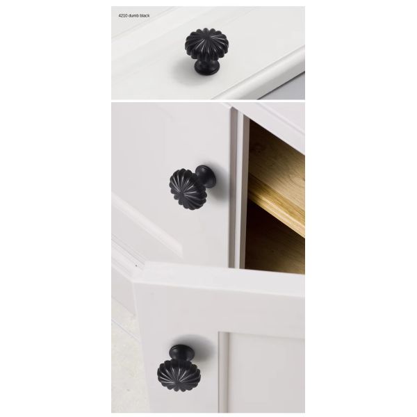 Single Hole Zinc Alloy Cabinet Knob Pumpkin Handle Small Single Grain Single Button Design for Dresser Wardrobe Use Direct
