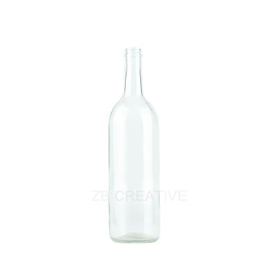 750ml Eco Efficient Bordeaux Clear Wine Bottles Bulk Screw Cap For Table Wine 440g S750S