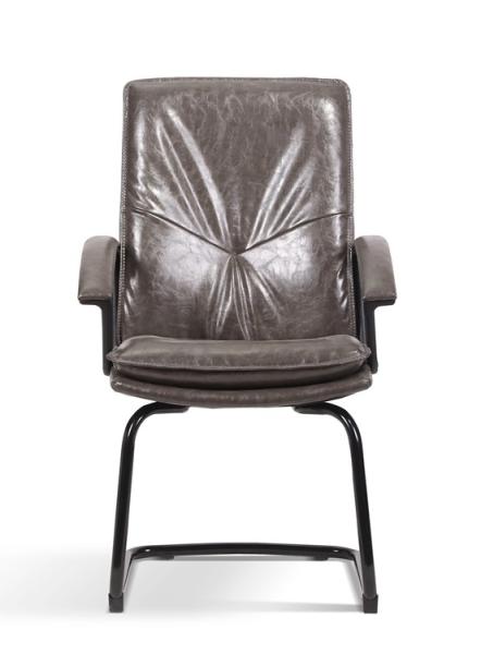 Executive Ergonomic Leather Office Swivel Chairs Brown Functional Fixed Armrest BIFMA