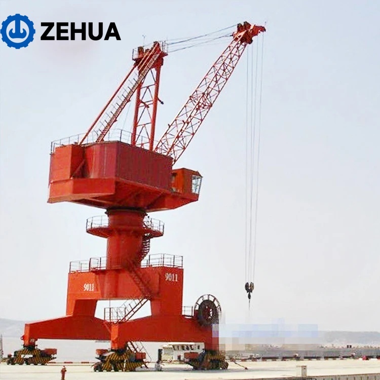 Heavy Duty Port Portal Slewing Crane 10tons 15tons 20tons 360 270 Rotation Grab Bucket Portal Crane Container Handling