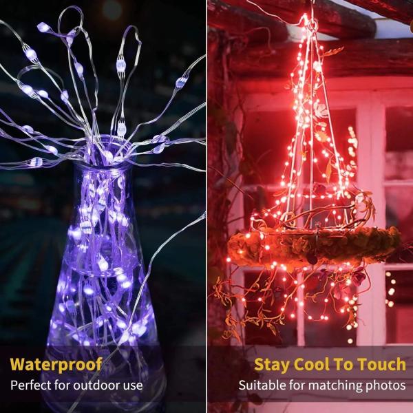 Indoor IP65 Battery Operated Copper Wire Lights 20 LED 2m 5V For Christmas