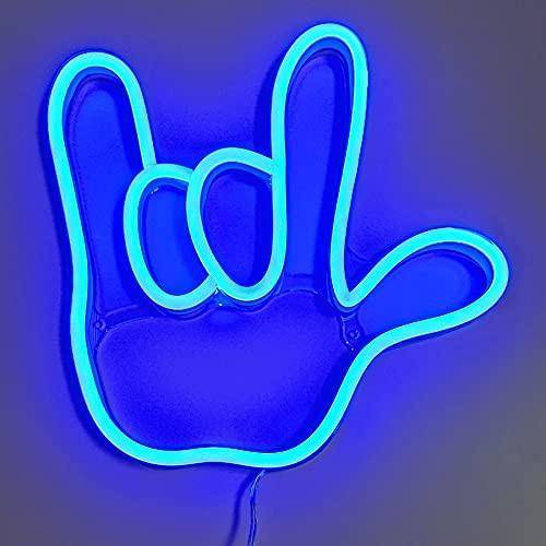 O néon da decoração de Dia das Bruxas ilumina o diodo emissor de luz que os sinais de néon gesticulam eu te amo