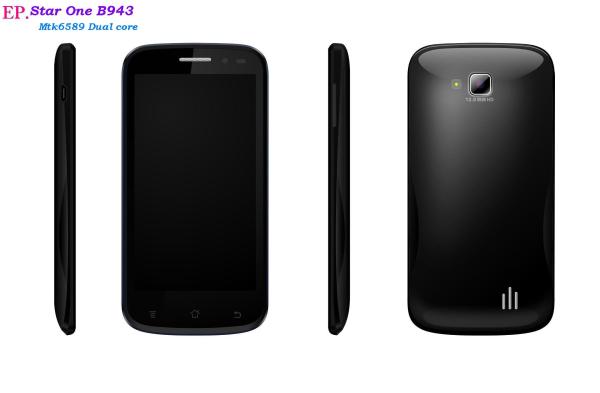 4.5 Star One B943 Quad Core phone MTK6589 IPS 1GB  4GB Dual Camera12MP  GPS