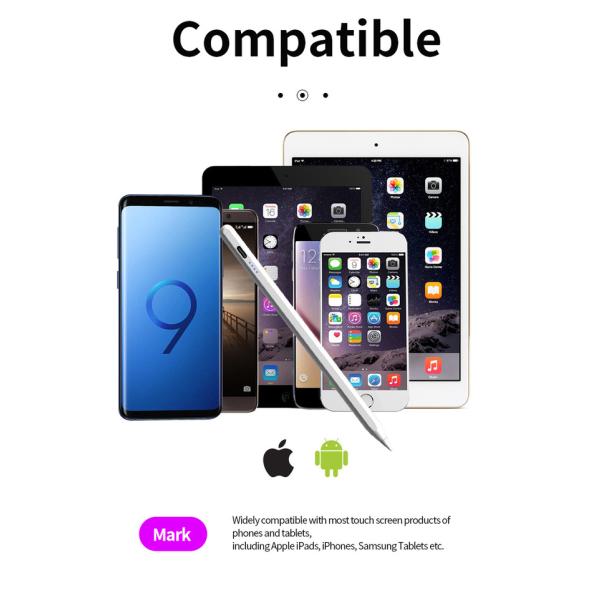 Мягкий наконечник сенсорный ручка ручка белый рисунок ручка для Ipad