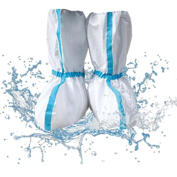 Haixin Health Disposable Microporous Film Boot Cover Water Resistant Shoe Cover Water Repellent Overshoe Anti Bacteria CE