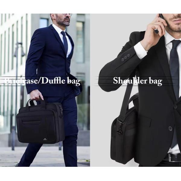 Customized Soft Bag Men Messenger Bag for Business Office Lawyer Attache Case in Black