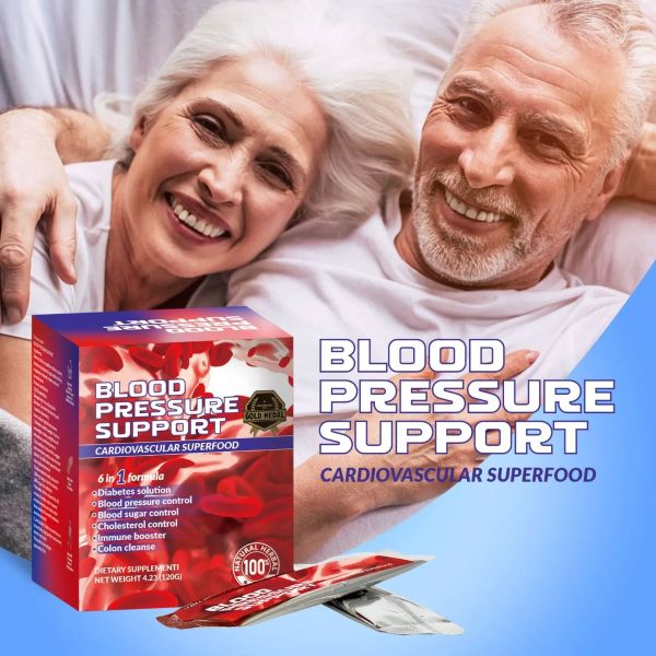 6-in-1 Premium Herbal Extract Wellness Formula Sugar Free Blood Pressure Balance Supplement with FDA/HALAL/GMP/NSF/ISO Certification