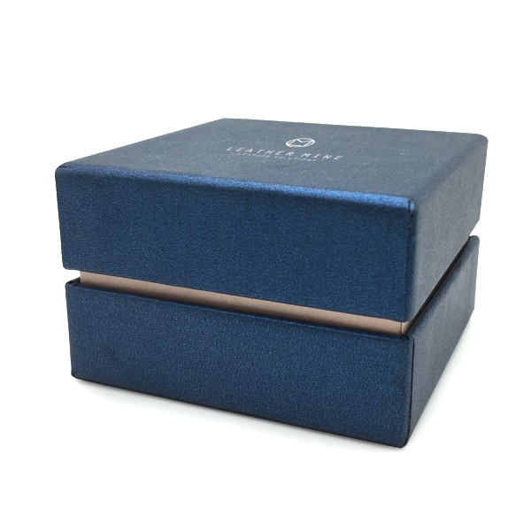 Customized luxury eco-friendly silver foil stamping logo paper board jewelry box ring box