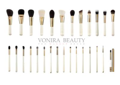 Professional Full Line Gold Color Makeup Brush Set Custom Private Label