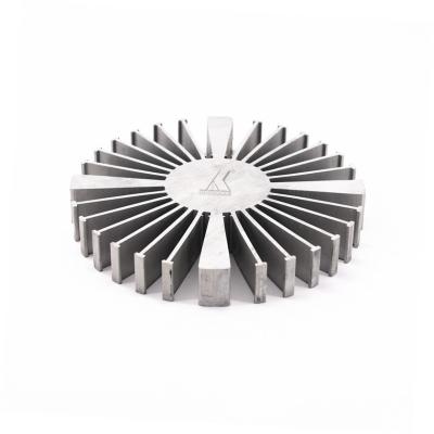 Cylindrical Round Shape Aluminum Extrusion Heat Sink Profiles 6063 T5 Alloy