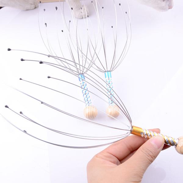 Custom Label Manual 12 Claw Scalp Massager Devices Comfort Head Scalp Massage Machine