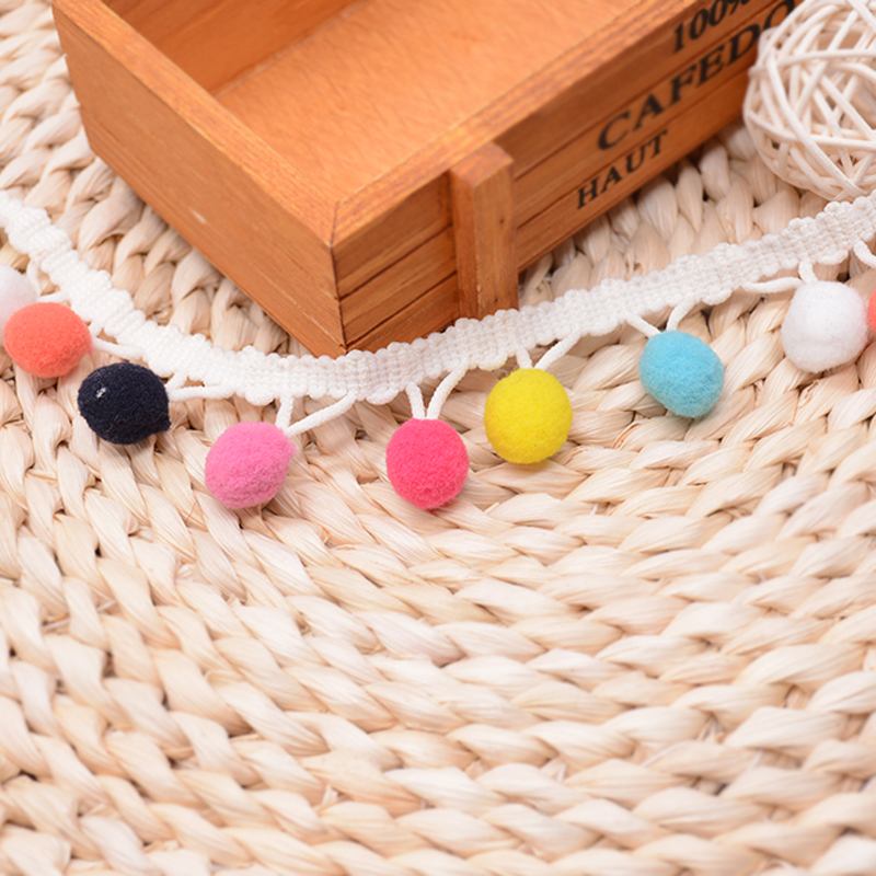 GL008 кладет ленту в мешки отделки 3cm красочную Pom Pom