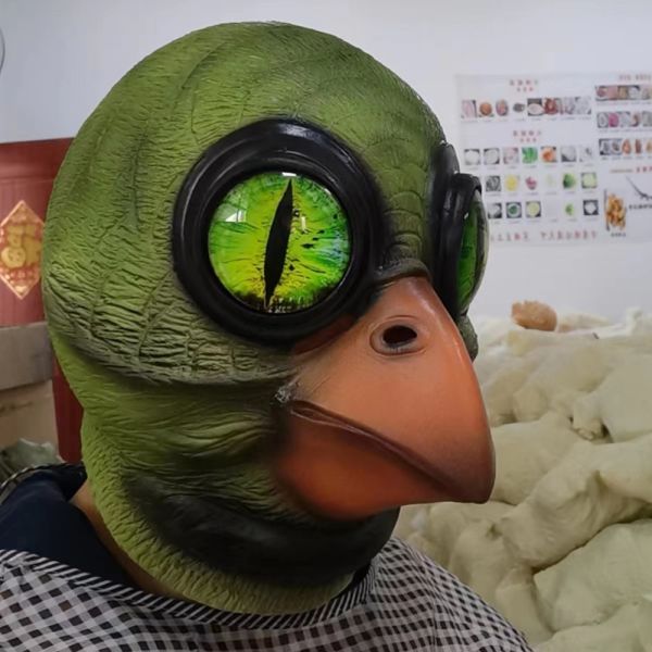 Latex Material Fantasy Mask for Role-Playing and Theatrical Use in One Size Fits Most Design