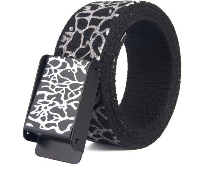 Totem Cotton Webbing Belts Burst Crack Unisex Canvas Belt Graffiti