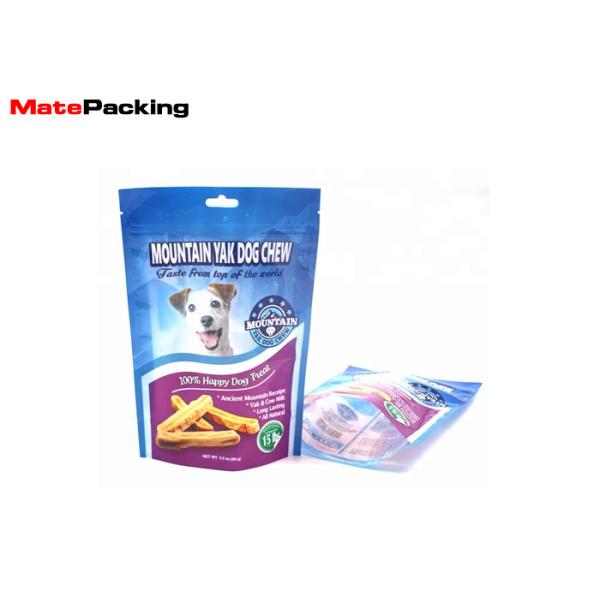 Dog Treats Pet Food Packaging Bags Logo Printing Plastic Laminated Stand Up Pouch