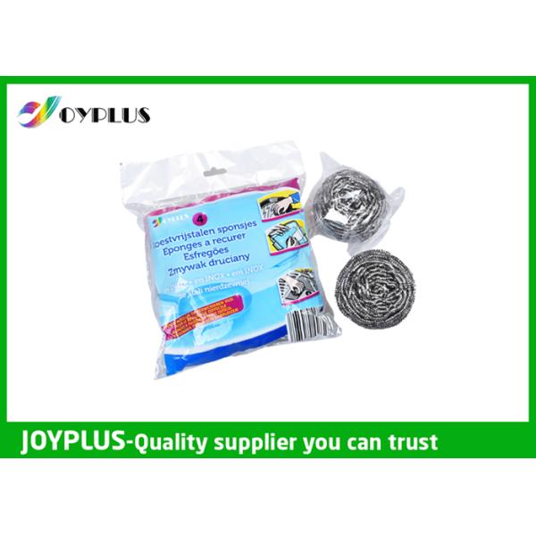High Density Kitchen Cleaning Pad Metal Scrub Pad 4 Pack Easy Operation