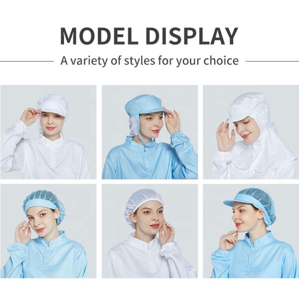 Lightweight Polyester-Cotton Food Processing Hat One Size Fits All for Food Factory and Workshop