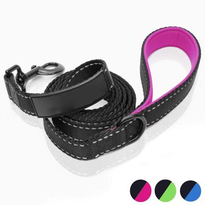 Trela resistente de nylon 6' do cão por muito tempo punho acolchoado macio grosso de 3mm para o conforto