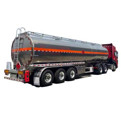 30000L - 60000L Capacity Fuel Tank Semi Trailer Stainless Steel 5182 Oil Tanker Truck