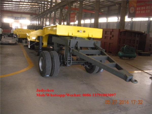 3 Axles 60t Low Bed Full Trailers For Heavy Machinery Transport