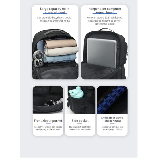 Fashion Business Travel Backpacks Outdoor College Student Carry On Laptop Backpack Anti Theft