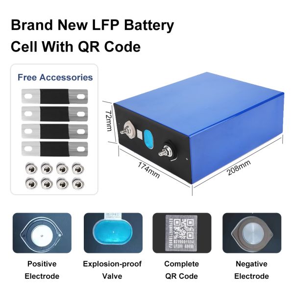 EU Stock EVE Grade A CE 304Ah 3.2V Lf304 Prismatic Lithium Ion Battery LiFePO4 EV Battery Cells for Backup Power Storage