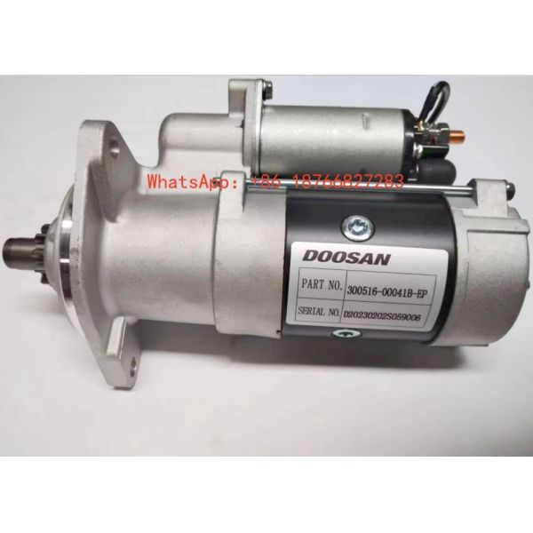 Doosan DX140 DX200 DX225 DL200W Excavator Original Starter Parts 300516-00041B Starter