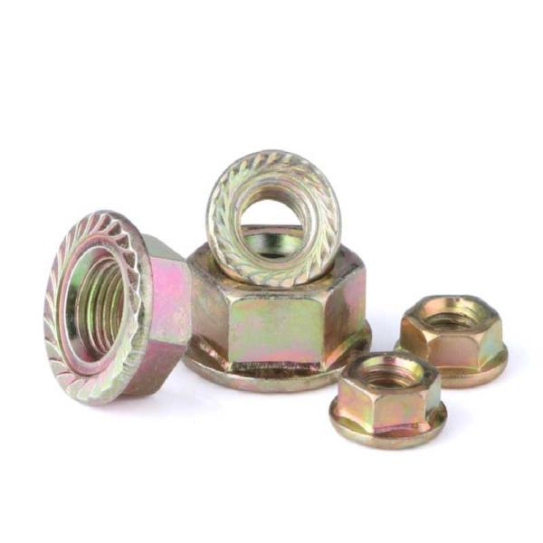 As porcas de aço inoxidável do GB classificam 4,8 M3-M16 zincam a contraporca serrilhada chapeada da flange