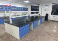 Bancos de laboratório de química negra Móveis de laboratório Indonésia com estantes de reagentes e estrutura de aço laminado a frio de 40*60*100 mm