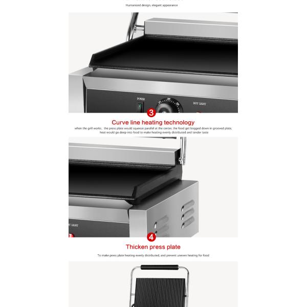 Las partes de la parrilla eléctrica plana en color de superficie negro para 340 * 220 mm tamaño superior de la parrilla