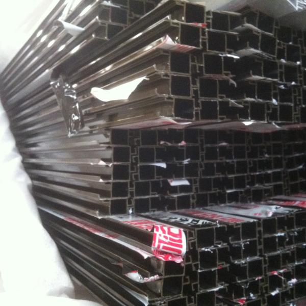 Золотистые алюминиевые профили раздвижной двери, строя тяжелая алюминиевого профиля раздела составная