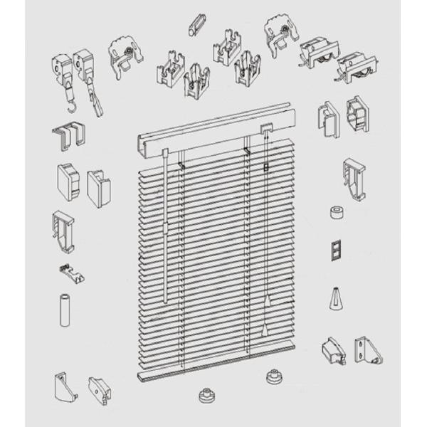 25mm aluminum venetian blinds accessories