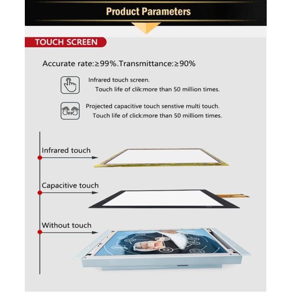 19 Inch Open Frame Touch Screen Monitor for Embedded Commercial Systems