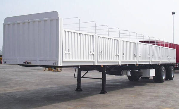 600mm Height 12 Wheel 3 Axle 50T Side Wall Cargo Trailer