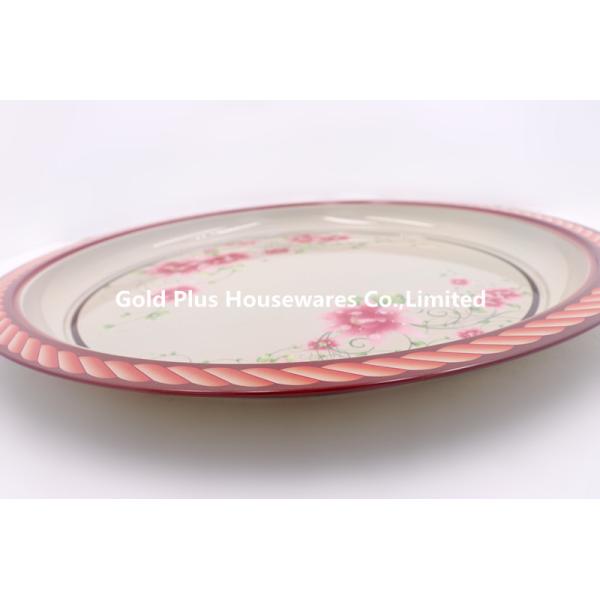 Full Size Stainless Steel Trays Tableware Round Food Plate