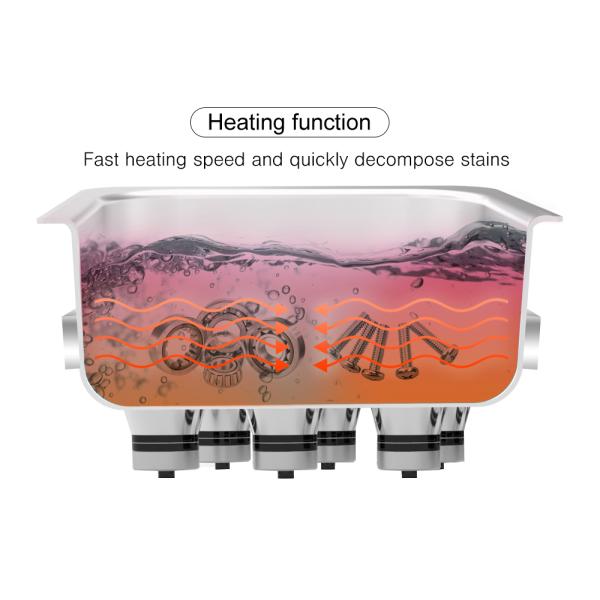 Stainless Steel 120W 3.2L Pistol Ultrasonic Cleaner for Semiwave Degas