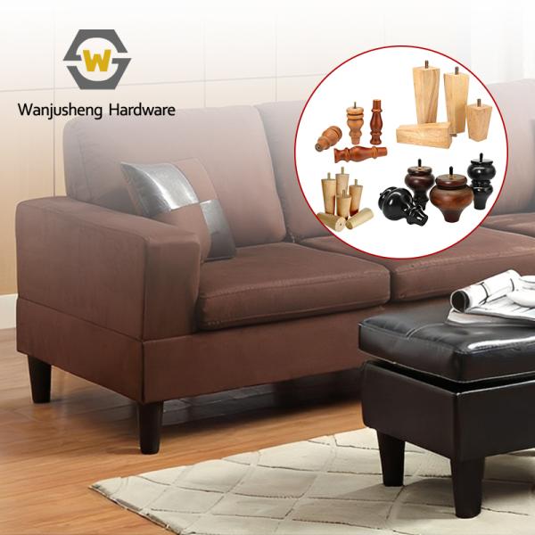 Modern Minimalist High-Quality Solid Wood Sofa Legs Furniture TV Cabinet Support Legs Heightening Wooden Leg Accessories