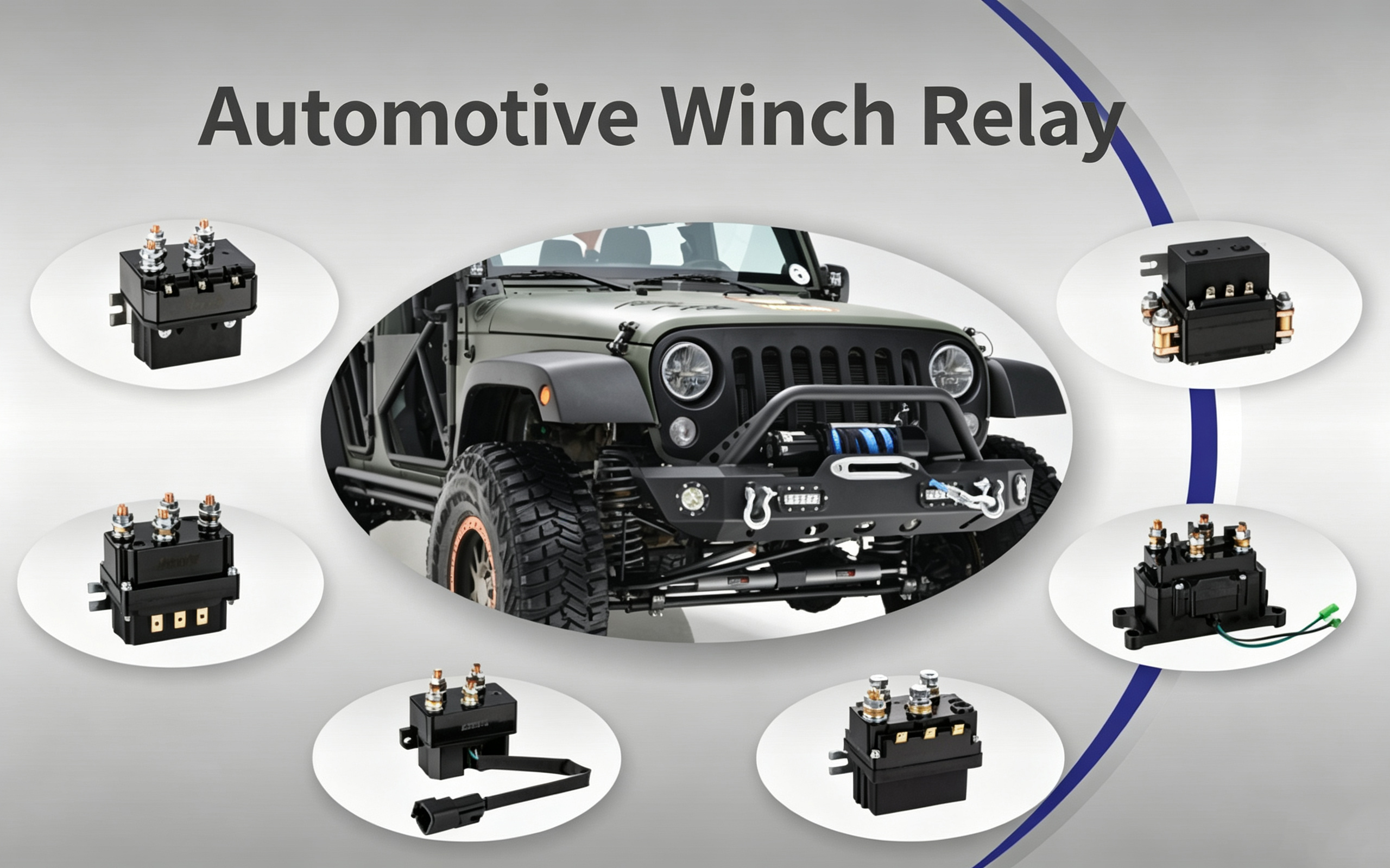 12000 to 15000 LB 12V 500A Winch Solenoid Controller Contactor ATV Winch Relay