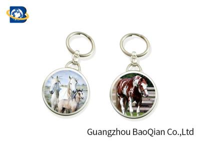 3D Lenticular Keychain Lovely Horse Keyrings Printing Services For Promotional Gift
