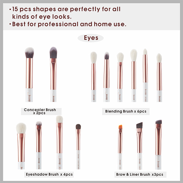 Jessup 15pcs Eye Makeup Brush Set