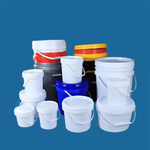 Reusable Round Plastic Latex Paint Pail With Lid Custom Logo Printed