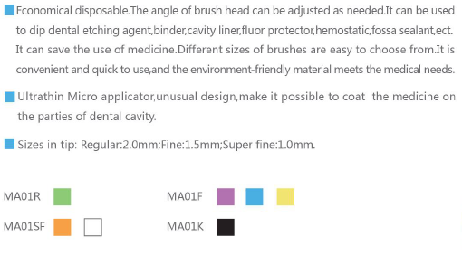 High Quality Micro Applicator Dental Micro Applicator Disposable Micro Applicators