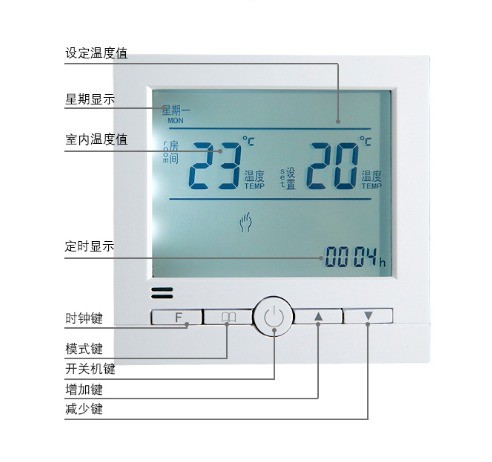Programming Electric Thermostat 6600W Under Floor Heating Controls