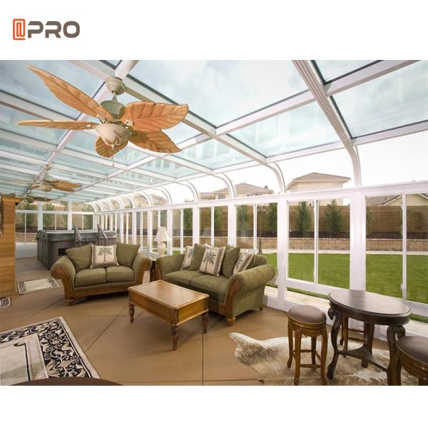 Alumínio de vidro autônomo curvado da sala de Florida exterior