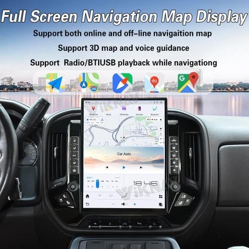 VIKNAV 15.6'' Car Radio For Chevrolet Silverado / GMC SIERRA 2014-2018 （Black）