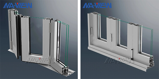 Складка на подобие гармоники Windows SGS алюминиевая Bifold Windows для кухни